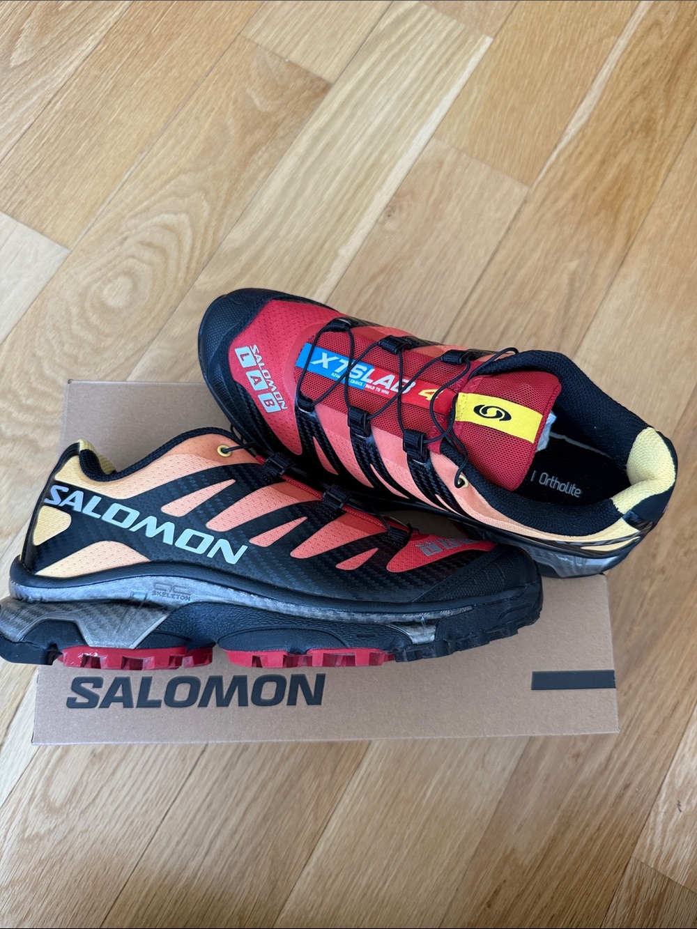 Salomon Women’s Red and Yellow Trail Running Shoes